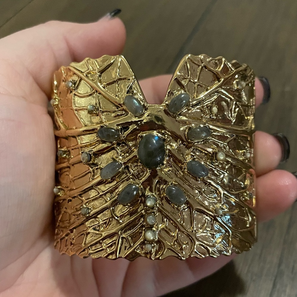 HSN Gold Waterlily Bracelet